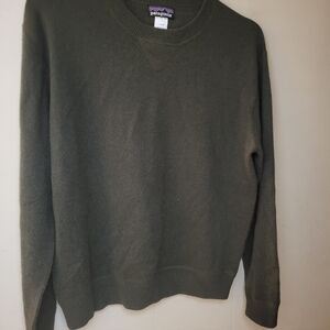 Patagonia Men's Olive Cashmere Crewneck Sweater